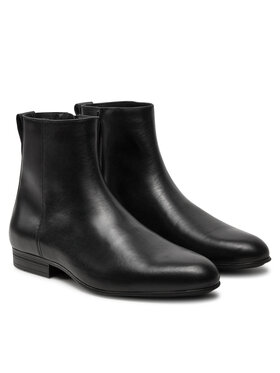 Calvin Klein Gležnjače Boot W/ Zip Lth HM0HM01501 Crna