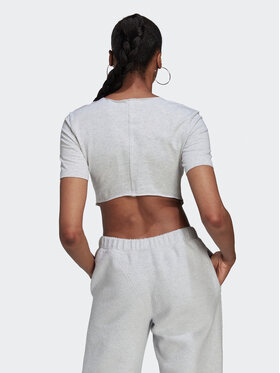 Adidas Majica Crop Loungewear HL9130 Siva Regular Fit