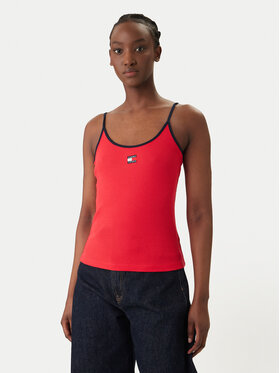 Tommy Jeans Tommy Jeans Felső DW0DW22261 Piros Slim Fit
