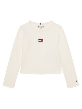 Tommy Hilfiger Tommy Hilfiger Μπλουζάκι KG0KG09065 S Εκρού Regular Fit