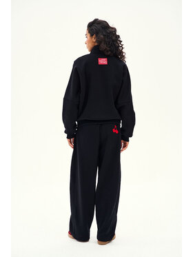 NAOKO NAOKO Bluza Cherry-ish Moments Czarny Oversize