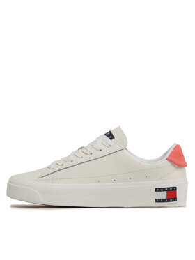 Tommy Jeans Tommy Jeans Snīkeri Tjw Leather Vulc. Flatform EN0EN02203 Balts