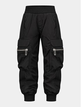 MADE BY SOCIETY MADE BY SOCIETY Spodnie materiałowe CARGO - P37699 Czarny Basic Fit