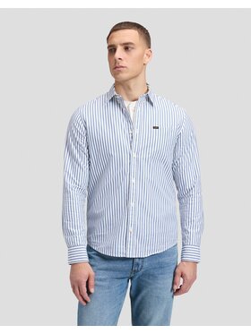 Lee Lee Koszula BUTTON DOWN Biały Regular Fit