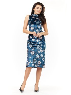 Awama Awama Vestito da giorno A202 Blu scuro Basic Fit