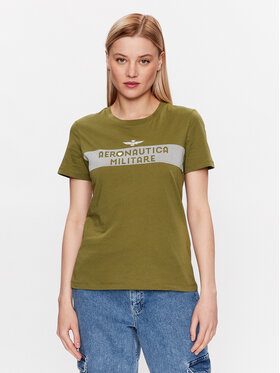 Aeronautica Militare Aeronautica Militare Тишърт 231TS2101DJ510 Зелен Regular Fit