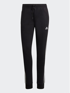 Adidas Spodnji Del Trenirke Essentials 3-Stripes French Terry Cuffed Joggers IC8770 Črna Slim Fit