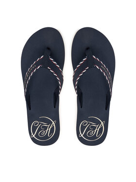 Tommy Hilfiger Tommy Hilfiger Šlepetės per pirštą Webbing Beach Sandal FW0FW09038 Tamsiai mėlyna