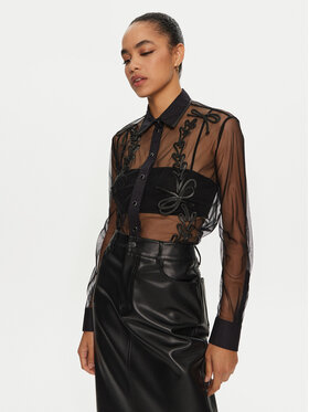 PINKO PINKO Πουκάμισο 103474 A1UW Μαύρο Regular Fit