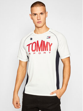 Tommy Sport Marškinėliai Iconic Tee S20S200502 Smėlio Regular Fit