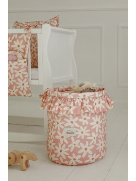 Malomi Kids Malomi Kids Organizer  Kosz na zabawki Blush Daisy Różowy
