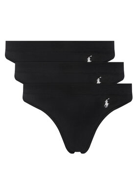 Polo Ralph Lauren Polo Ralph Lauren Комплект класичних трусиків із високою талією 4P0710 Чорний
