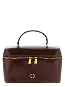 PINKO PINKO Torebka Brown Calfskin Hand Brązowy