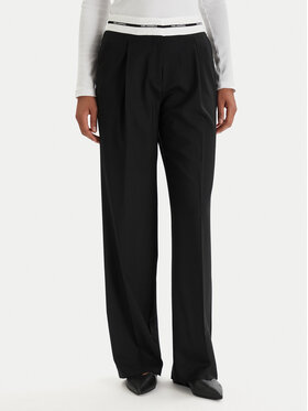 KARL LAGERFELD KARL LAGERFELD Szövet nadrág B1W10002 Fekete Regular Fit