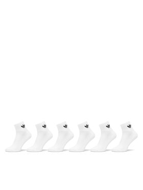 adidas adidas Set de 6 perechi de șosete medii unisex IJ5627 Alb