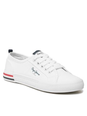 Pepe Jeans Tenis Superge Brady Basic Boy PBS30549 Bela