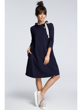 BeWear BeWear Sukienka codzienna B070 Granatowy Baggy Fit