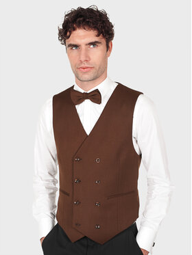Evenemen Evenemen Kamizelka BOSTON 20 Brązowy Slim Fit