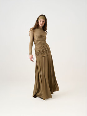 La Mania La Mania Úpletové šaty MITCH Béžová Classic Fit