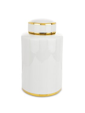 MIAhome MIAhome Wazon Amfora ceramiczny pojemnik z pokrywą Biały