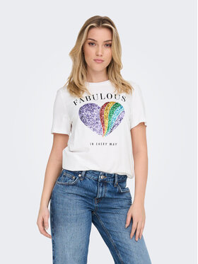 ONLY ONLY T-shirt Kita 15286647 Blanc Regular Fit