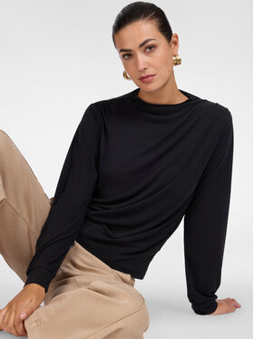 Elena Mirò Elena Mirò Bluzka G037Z000686N033 Czarny Boxy Fit