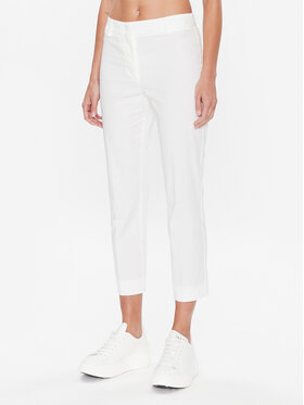 Weekend Max Mara Weekend Max Mara Bavlnené nohavice 2351310631 Biela Slim Fit