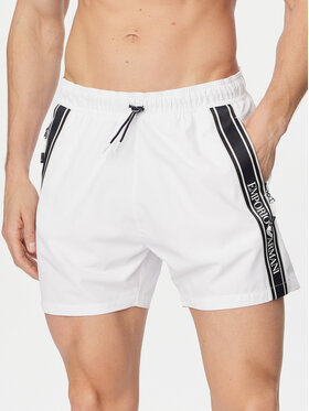 Emporio Armani Emporio Armani Pantaloni scurți pentru înot EM000583 AF20426 U0002 Alb Regular Fit