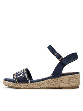 Tommy Hilfiger Espadrile Rope Wedge Sandal T3A7-33287-0890 M Mornarsko Modra