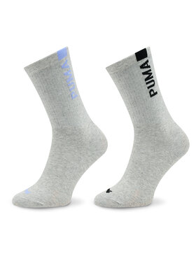 Puma Puma 2 sieviešu augsto zeķu pāru komplekts Women Slouch Sock 2P 938005 Pelēks