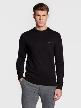 Tommy Hilfiger Tommy Hilfiger Sweater Pima MW0MW28046 Fekete Regular Fit