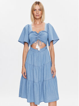 Pepe Jeans Pepe Jeans Vsakodnevna obleka Aitana PL953225 Modra Regular Fit