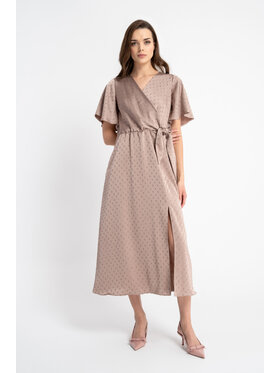 CLICK CLICK Letné šaty 60-6109 Béžová Comfortable Fit