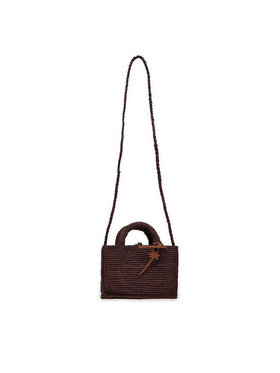 Manebi Ročna Torba Handcrafted Raffia Sunset Bag Mini V 7.4 CO Rjava