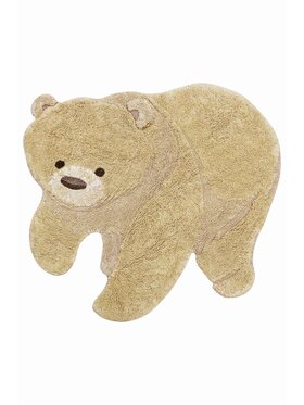 Lorena Canals Lorena Canals Dywan dziecięcy Dywan bawełniany Miś Animal Rugs Żółty