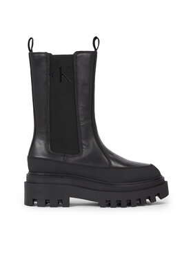 Calvin Klein Jeans Calvin Klein Jeans Μποτάκια με λάστιχο Flatform Chelsea Boot Lth Wn YW0YW01111 Μαύρο