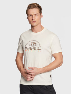 Napapijri Napapijri T-Shirt S-Macas NP0A4H2H Écru Regular Fit