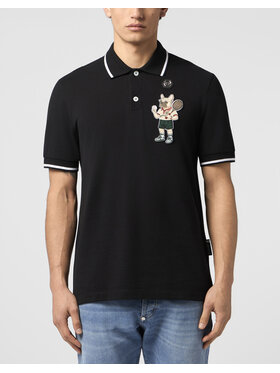 PHILIPP PLEIN PHILIPP PLEIN Polo 30555 Czarny Slim Fit
