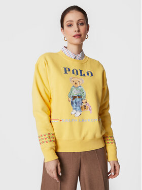 Polo Ralph Lauren Polo Ralph Lauren Džemperis ar kapuci 211872981 Dzeltens Relaxed Fit
