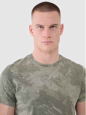 4F 4F T-Shirt 4FWSS25TTSHM1960-44A Khaki Regular Fit