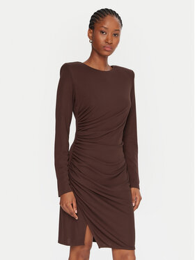 Gaudi Gaudi Kokteilinė suknelė 521FD14009 Ruda Slim Fit