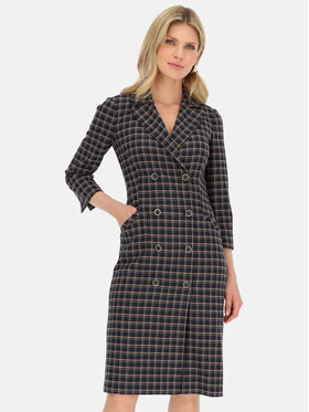 Potis & Verso Potis & Verso Sukienka elegancka Max Granatowy Regular Fit