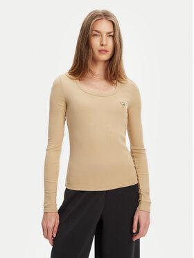 Guess Guess Μπλουζάκι V4BP07 K8RT2 Μπεζ Regular Fit