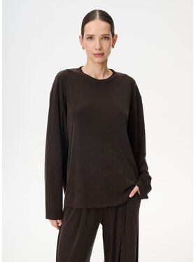 LEBRAND LEBRAND Longsleeve Anthony Brązowy Regular Fit