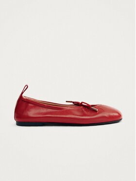 ALOHAS ALOHAS Baleriny Rosalind Red Leather Ballet Flats Czerwony