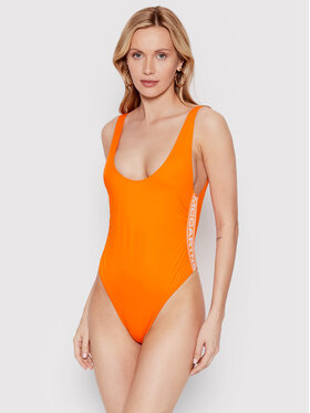 Stella McCartney Stella McCartney Kopalni kostum Sporty Logo S7BG61570.84012 Oranžna