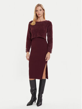 Morgan Morgan Плетена рокля 242-RMONA Бордо Slim Fit