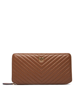 PINKO PINKO Μεγάλο Πορτοφόλι Γυναικείο Ryder Zip Around AI 25-26 PCPL 100250 A0GK Καφέ