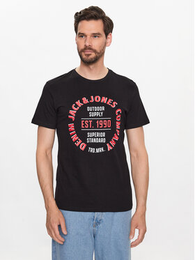 Jack&Jones Jack&Jones Тишърт Andy 12222339 Черен Regular Fit