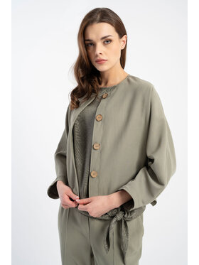 CLICK CLICK Kurtka damska 71-0026 Zielony Regular Fit